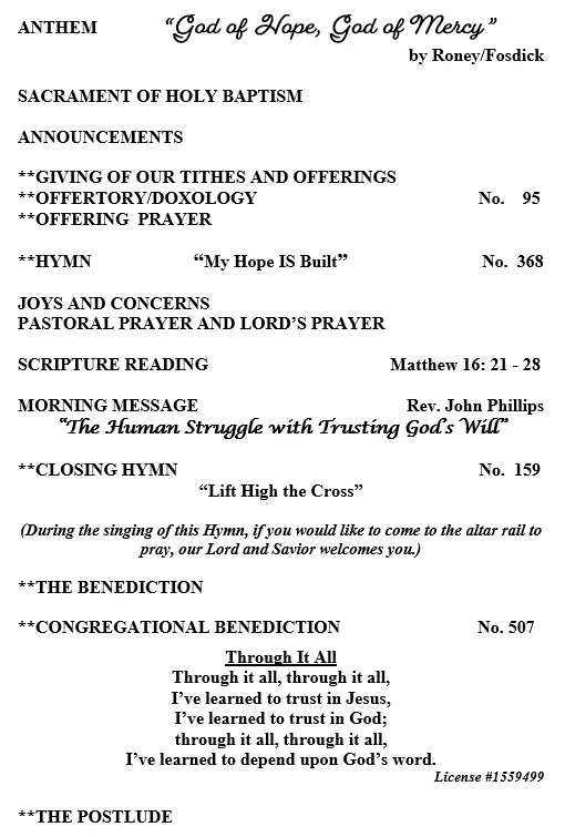 Bulletin page 2
